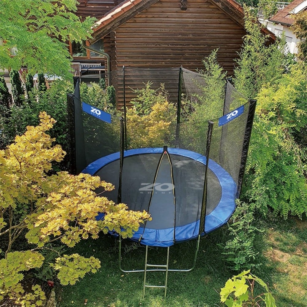 Zoshine 12FT Outdoor Kids Trampoline with Safety Enclosure Net